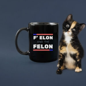 F' Elon and the Felon anti Trump Mug