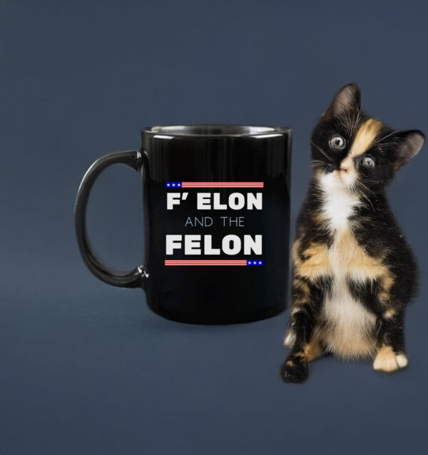 F' Elon and the Felon anti Trump Mug