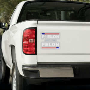 F' Elon and the Felon anti Trump Sticker