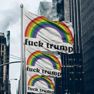 Fuck Trump Flag - Rainbow