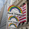 Fuck Trump Flag - Rainbow