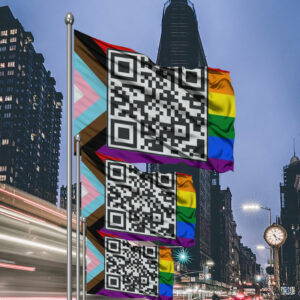 Fuck TruFuck Trump QR Code Flagmp QR Code Flag
