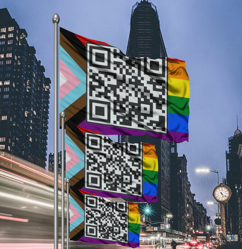 Fuck TruFuck Trump QR Code Flagmp QR Code Flag