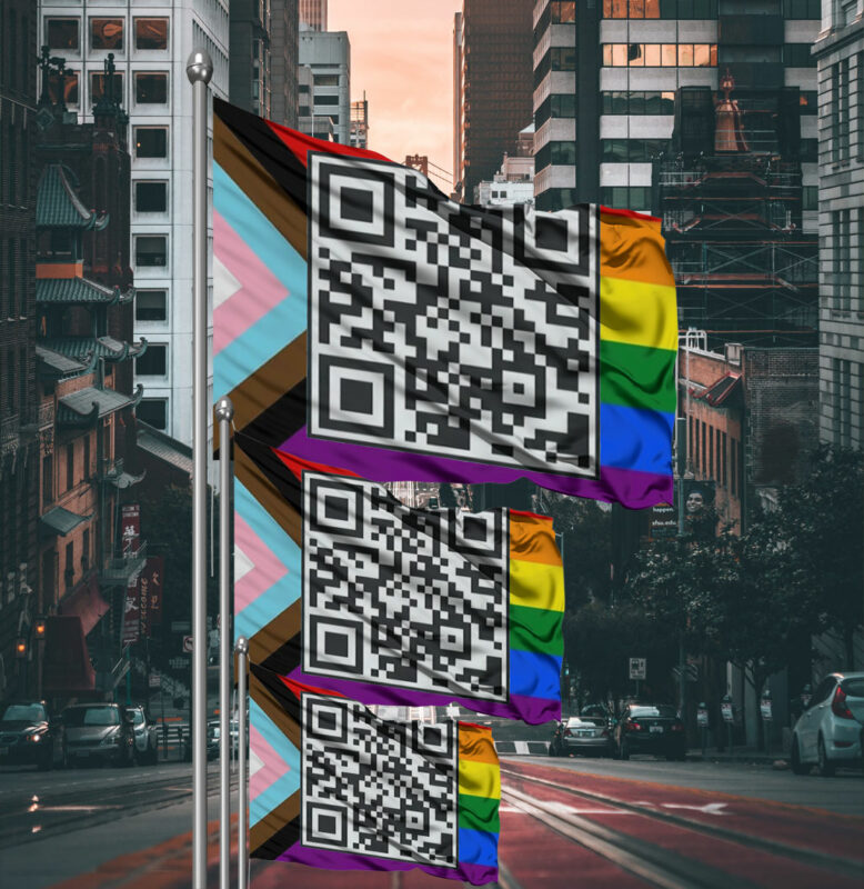 Fuck Trump QR Code Flag