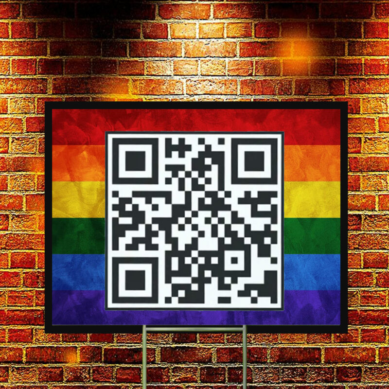 Fuck Trump QR Code Yard Sign