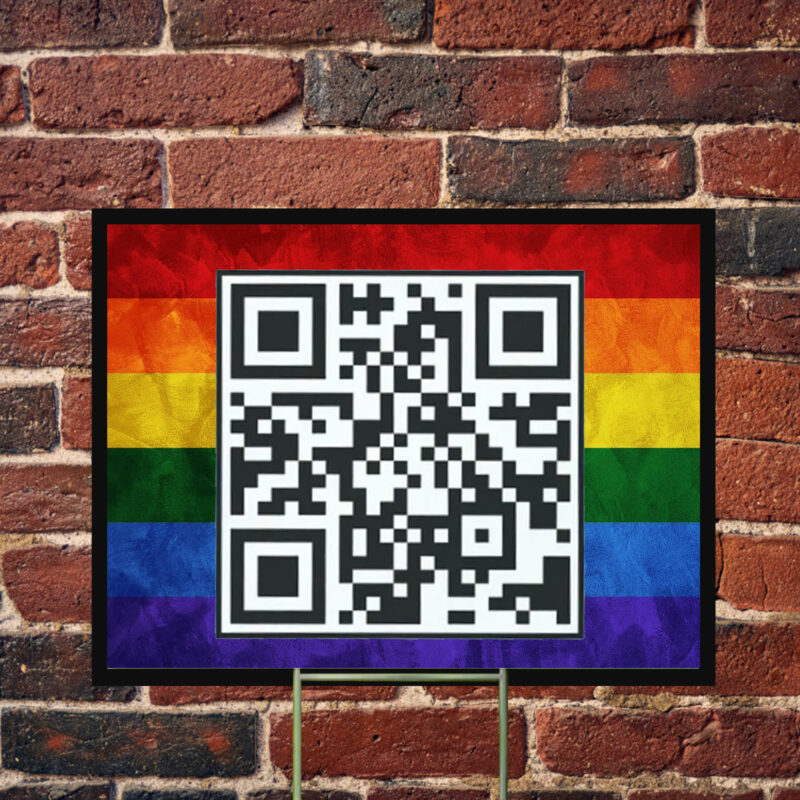 Fuck Trump QR Code Yard Sign