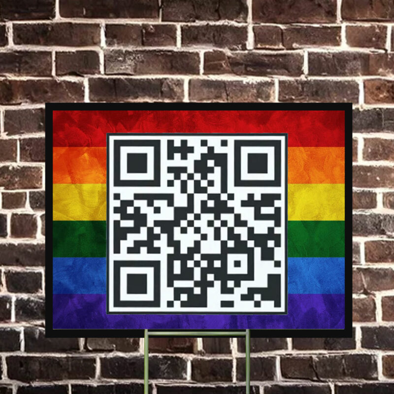Fuck Trump QR Code Yard Sign
