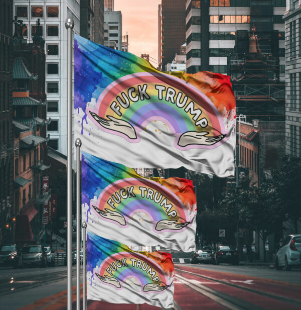 Fuck Trump Rainbow 2025 Flag