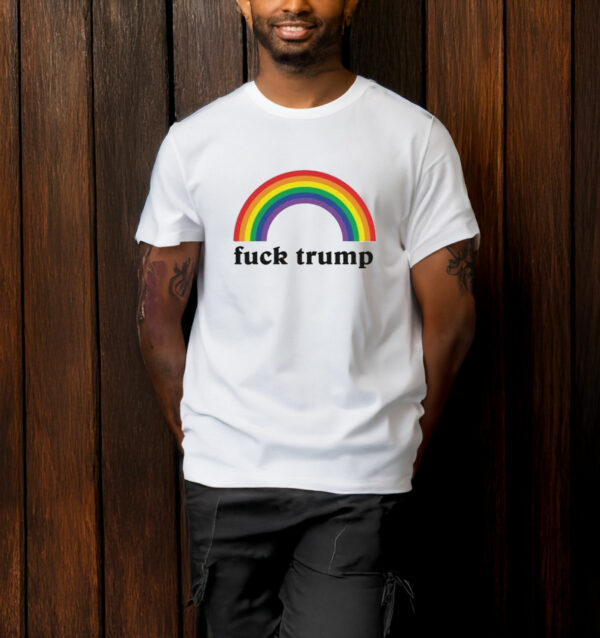 Fuck Trump T-shirt - Rainbow