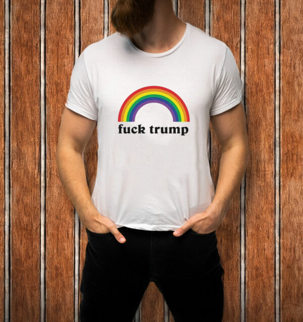 Fuck Trump T-shirt - Rainbow