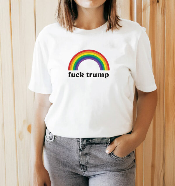 Fuck Trump T-shirt - Rainbow