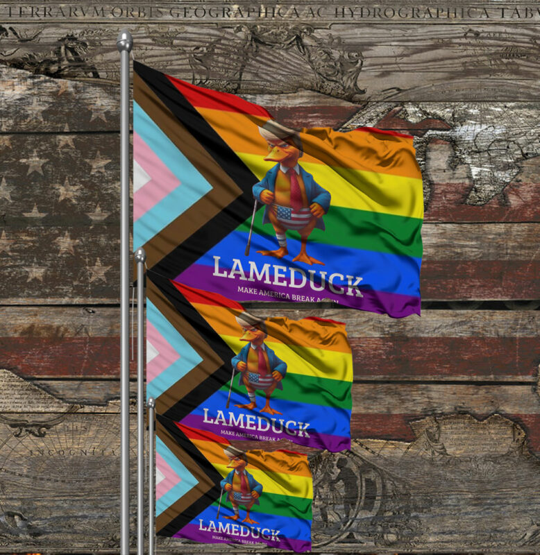 LAME DUCK Make America Break Again Flag