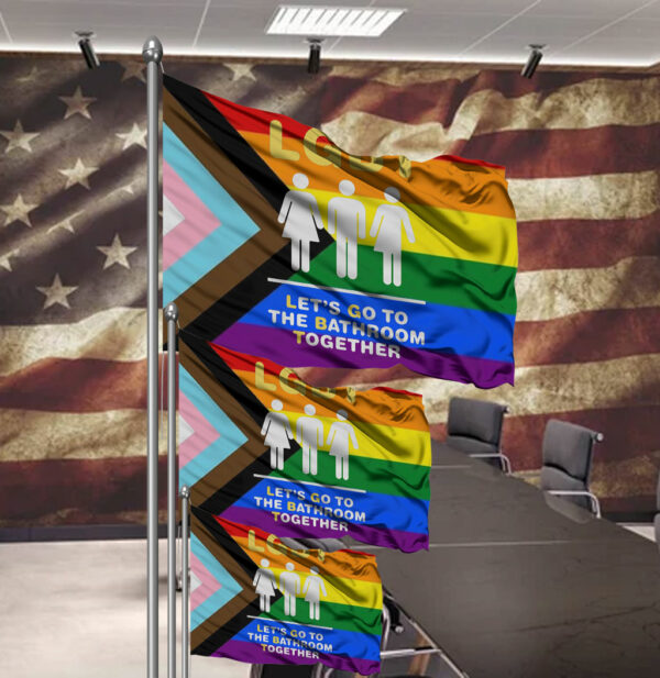 LGBT Let's Go To The Bathroom Together Flag