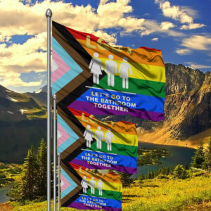 LGBT Let's Go To The Bathroom Together Flag