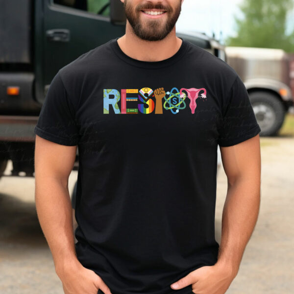 Resist Trump Shirt, Banned Books BLM Reproductive LGBT Rights Social Justice Climate Change Science Liberal Feminist Activist