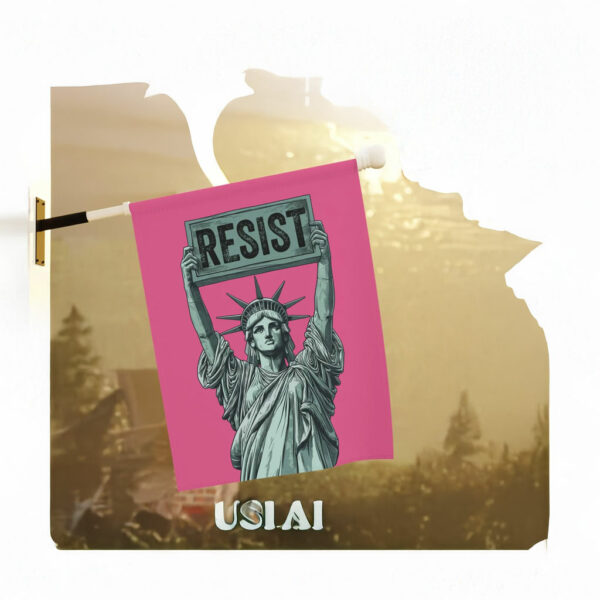 Resist Trump Statue of Liberty Holding Resist Sign Flag