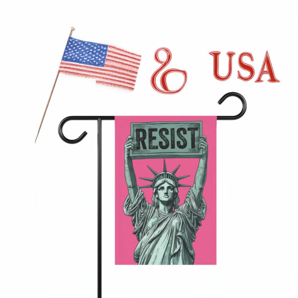 Resist Trump Statue of Liberty Holding Resist Sign Flag