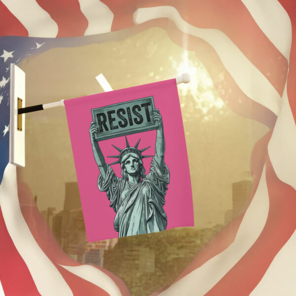 Resist Trump Statue of Liberty Holding Resist Sign Flag