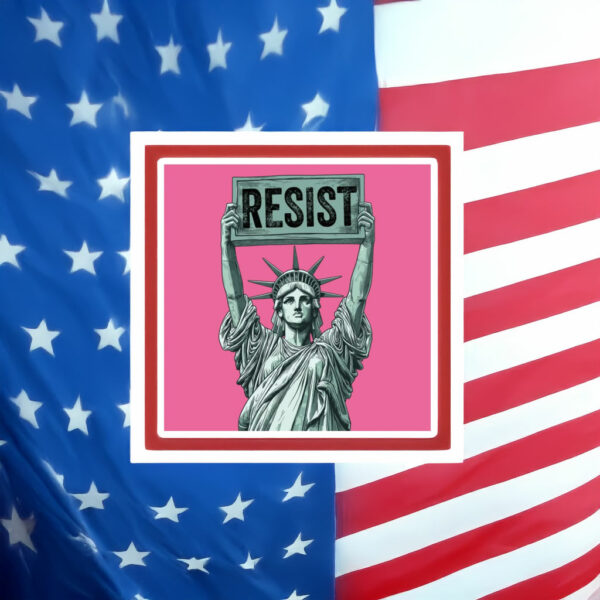 Statue of Liberty holding Resist sign Magnet