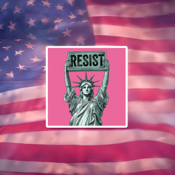 Statue of Liberty holding Resist sign Magnet