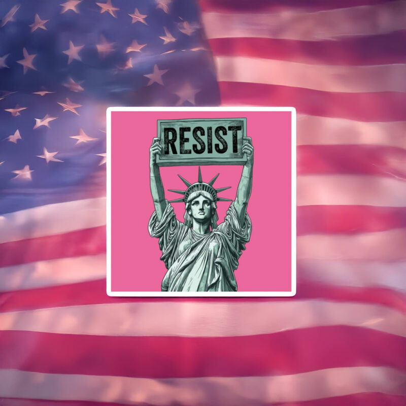 Statue of Liberty holding Resist sign Magnet