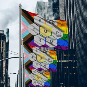 With this fun Anti Donald Trump Flag