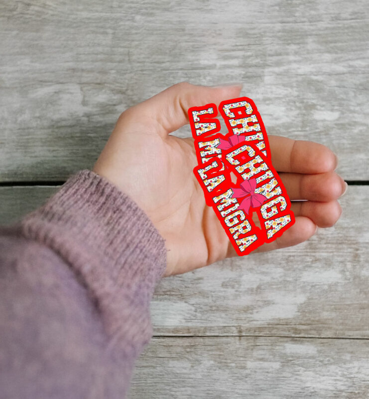Anti Trump Coquette Bow Chinga La Migra Sticker ,Car Magnet