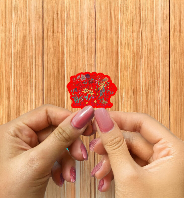 Anti Trump Floral Chinga La Migra Stikcer ,Car Magnet