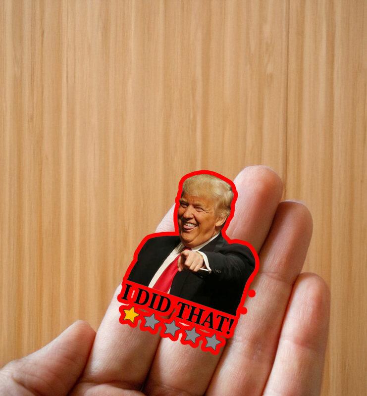 Anti Trump I Did That Sticker ,Car Magnet