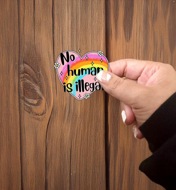 Anti Trump No Human is Illegal Sticker ,Car Magnet