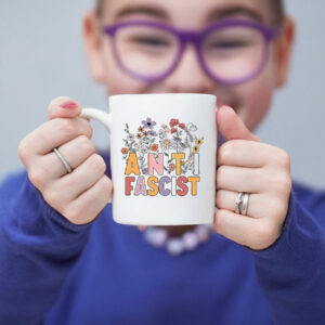 Fuck Trump Floral Anti Fascist Mug