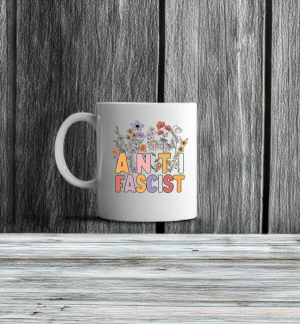 Fuck Trump Floral Anti Fascist Mug