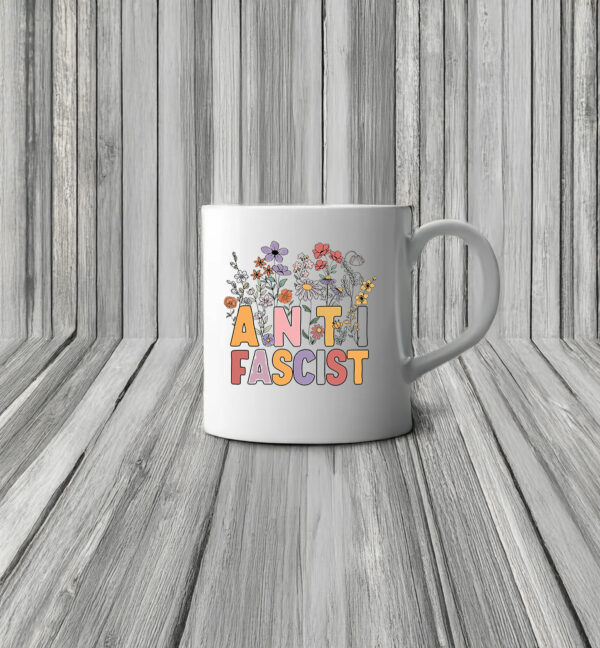 Fuck Trump Floral Anti Fascist Mug